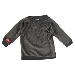 5/$15 Baby Disney Fleece Mickey Mouse Crew Neck Sweater 3-6M